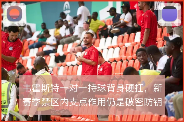 韦霍斯特一对一持球背身硬扛,新赛季禁区内支点作用仍是破密防钥匙